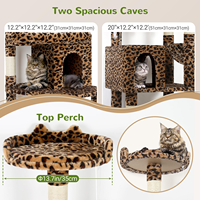 Arbre à chat robuste et robuste pour grands chats et Maine Coon 20 livres + 72 pouces de hauteur 6 griffoirs hamac tour pour chat
