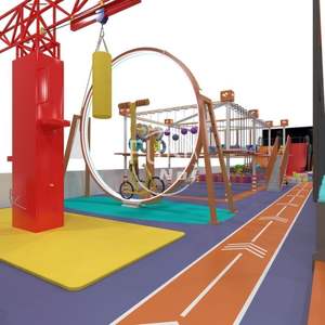 Venta al por Mayor de Juegos Mecánicos para Parques de Diversiones, Casa de Juegos Infantil, Equipo de Juegos Interior Comercial para Niños con Desafío Ninja - Product Image 5