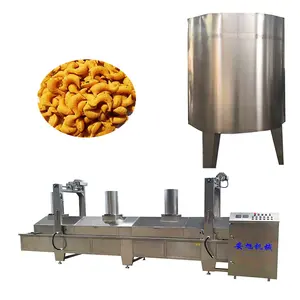 Automatic commercial Industrial Continuous Gas Electric Deep Fryer Chin Chin Dough Frying Machine for Snacks