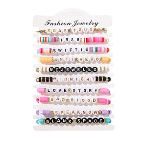 Fashion Jewelry Letter <b>Beaded</b> <b>Bracelets</b> Colorful Polymer Clay Alphabet Charm Women Gift Accessories - Product Image 5