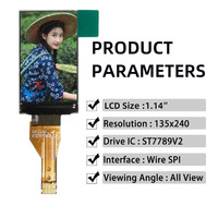Module TFT nu TONWELL 1,14 pouce, résolution 135x240, IC ST7789V2, 4-SPI 8 broches, affichage LCD RGB à vision complète, faible consommation, LED