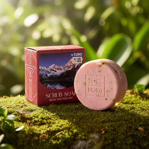 Jabón Exfoliante Muro 90g con Sal Rosa del Himalaya y Extracto de Arroz, Cuidado Corporal para Todo Tipo de Piel, Cuidado Diario de la Piel - Product Image 3