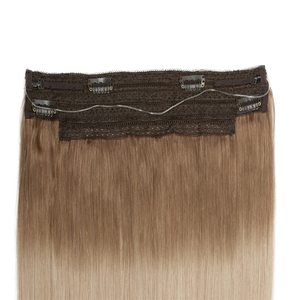 Extensiones de Cabello Halo con Clip de Alambre Oculto, Hilo Elástico Invisible, Extensiones de Cabello Humano con Mechas Balayage - Product Image 4