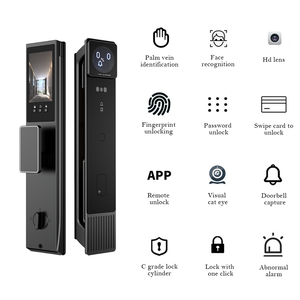 Nuovo modello AI Security Smart Lock Tuya System connettività WiFi in lega di alluminio viso/impronta digitale/RFID sblocco Home Cloud <span class=keywords><strong>Camera</strong></span> - Product Image 3