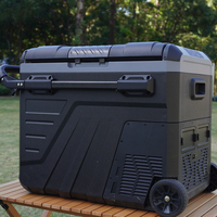 Réfrigérateur-congélateur portable SOW45 avec roues, DC 24V AC, glacière de voiture, réfrigérateur de camping pour voiture et usage domestique