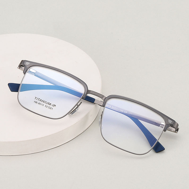 Pure Titanium Glasses Frame Full Frame Myopia Glasses Men Fashion Spectacles Frames