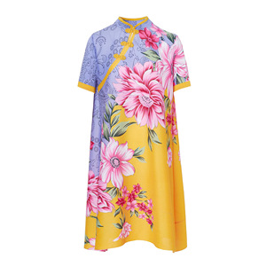 เดรสมีจีบ Miyake <span class=keywords><strong>ผม</strong></span><span class=keywords><strong>ทรง</strong></span>หลวมไซส์ใหญ่พิเศษพิมพ์ลายแฟชั่นใหม่ - Product Image 6