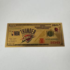 OEM ODM Stock Sport Series Basketbal Mannen Team Voetbal Mannen Folie Bankbiljetten in 24K verguld goud voor verzameling Opp zak verpakking - Product Image 6
