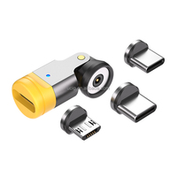 Adaptateur de charge de téléphone réglable à 540 degrés |   Adaptateur magnétique mini pour chargeur de téléphone 12W avec 3 embouts de connexion