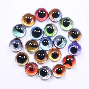 10Mm 12Mm 14Mm 20Mm 25Mm Dragon Cat Hond Ogen Ronde Glas Cabochon Plaksteen Foto Dome accessoire Sieraden Vinden Hanger Base