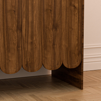 Console de salon rectangulaire moderne en bois avec rangement dissimulé pour salon, bar à domicile et chambre – Design porte Shaker durable