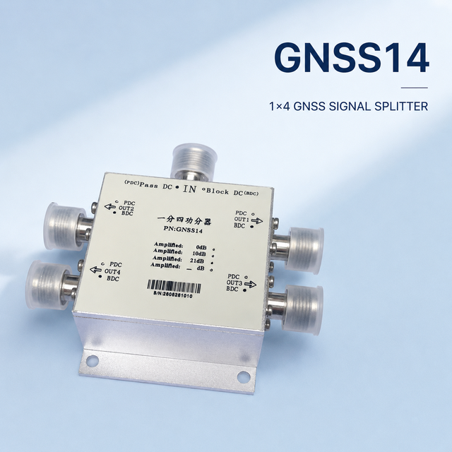Passive GNSS 1-to-4 Power Splitter with 0dB Gain for Base Stations