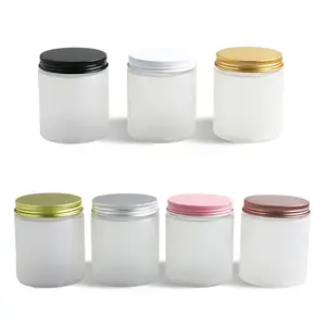 50Ml 80Ml 100Ml 120Ml 150Ml 200Ml 250Ml Kemasan Kosmetik Jelas Matte Wadah dan Berwarna-warni Tutup Plastik Pet Frosted Jar