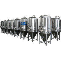 Réservoir de fermentation de bière conique à double paroi en acier inoxydable 50l 75 L 100l 200l 400l 500l 1000l