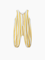 Combinaison sans manches en molleton français surdimensionnée pour bébé, barboteuse ample rayée personnalisée pour fillettes, tenue d'été décontractée une pièce pour enfants