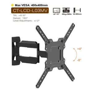 Bracket Tv Wall Mount Charmount Wholesale Steel High Quality Full Motion TV Wall Mount Tilt Swivel Soporte De TV Mount