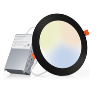 Promotion : Plafonnier encastré rond ultra-plat 4/6 pouces ETL 5CCT dimmable 9W+3W 12W+3W pour éclairage domestique