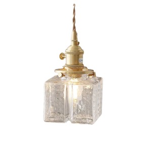 Naitte Glass Pendant <b>Light</b> Square Brass Led Home Lighting For Bedroom <b>Dining</b> Room - Product Image 5