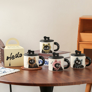 <span class=keywords><strong>Taza</strong></span> de Cerámica con Logotipo Personalizado de Gato, Recuerdo de Boda, Lista para Enviar, con Caja de Regalo - Product Image 2