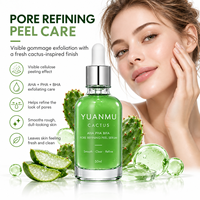 Sérum Exfoliant Doux Hydratant AHA PHA BHA pour Affiner les Pores et les Points Noirs, Sérum Exfoliant Cactox