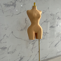 Maniquí Femenino de Gran Tamaño con Glúteos Grandes, Totalmente Ajustable, Maniquí BBL Elegante con Forma de S, Maniquí Curvilíneo con Soporte, Maniquí de Torso