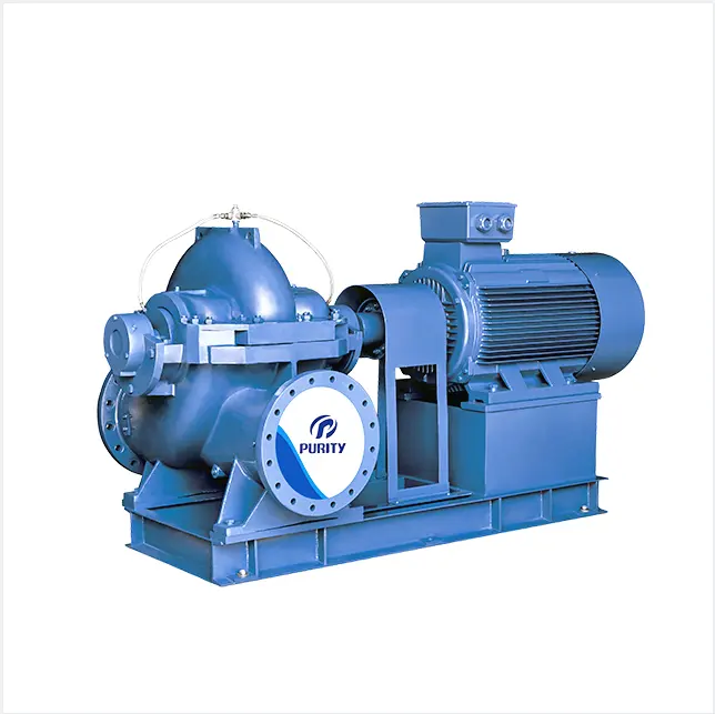 Purity 150m Head 1000m3/h Radially Split Self Priming Casing High Pressure Centrifugal Pump For Sewage