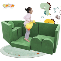 Modulares Einsitzer-Puzzle-Sofa für Eltern-Kind-Spiele in Wohnungen Hotels Schulen