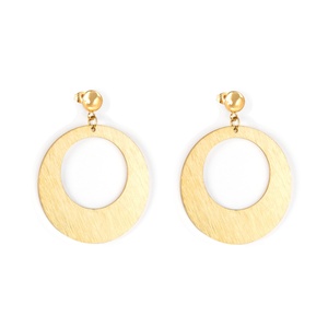 Pendientes de Aro Grandes de Acero Inoxidable para Mujer 2021, Joyería al por Mayor Chapada en Oro - Product Image 2