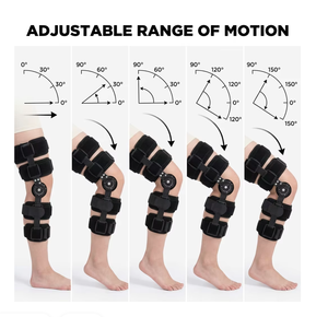 Ginocchiera Regolabile con Supporto a Cerniera e Controllo ROM, Stabilizzatore Traspirante in Neoprene per Sport e Recupero da Infortuni - Product Image 3
