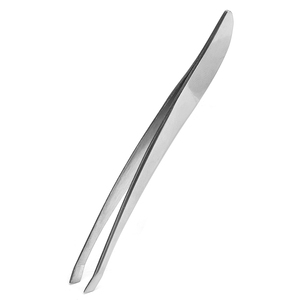 Pince à épiler biseautée pour sourcils de qualité supérieure, faite à la main, en acier inoxydable, couleur personnalisée, poignée confortable - Product Image 6