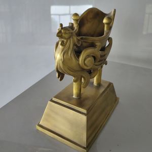 Golden <span class=keywords><strong>Phoenix</strong></span> Wine Zun Ornement en laiton Décoration moulée à la main pour armoire à vin - Product Image 5