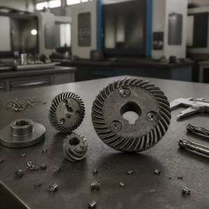 Kit de Engranajes Cónicos Espirales Personalizados OEM para <span class=keywords><strong>Makita</strong></span> 9555NB 9557NB 9558NB |   Engranaje de Acero de Alta Resistencia de 48x12 mm, Personalizado y No Estándar - Product Image 2