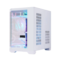 Kit d'ordinateur de bureau de jeu AntarcChill 157 mm avec refroidisseur liquide pour processeur, tour moyenne, boîtier en alliage d'aluminium, ventilateur, prend en charge les cartes mères M-ATX/ITX, SSD/HDD
