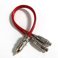 Câble audio RCA double premium 2 mâles en cuivre pur blindé à faible bruit pour interconnexion stéréo pour autoradio, haut-parleur, TV, lecteur DVD