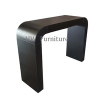 Table d'appoint moderne en bois massif noir Heywood, écologique, pour salon et événements de mariage