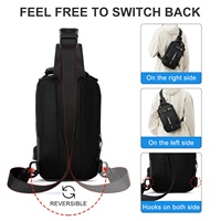 Tas pinggang pria, dompet selempang berpergian multi-fungsi Anti Maling, saku dada