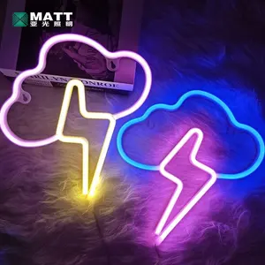 Matt Drop Verzending Rainbow Neon Teken Kleur Cloud Neon Brief Custom Neon Lamp Usb Powered Led Cloud Licht Voor Slaapkamer decor