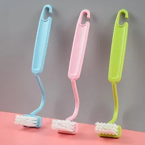 Cepillo Limpiador de Inodoro Curvo de Plástico con Cerdas Suaves, Cepillo de Limpieza Ecológico en Forma de V para Bordes de Baño, Ventanas y Cocina - Product Image 4