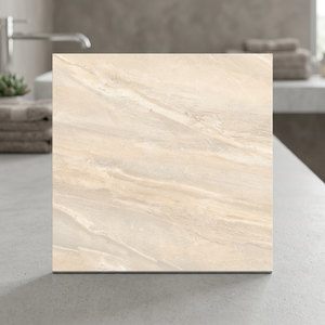 Azulejos de Porcelana Brillante Color Marrón Volcánico de 600x600 mm, Efecto Piedra Marrón Intenso, Colección Digital para Pisos Interiores - Product Image 3