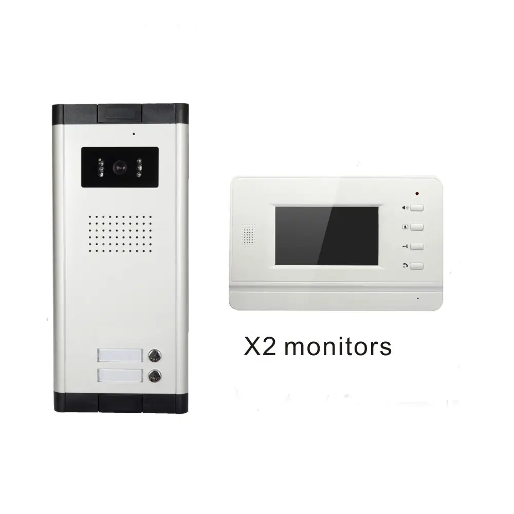 XSL-520 * 2-V43B3 Fabricant 4.3 Pouces fashional écran d'affichage multi-portier vidéo avec caméra de vision nocturne