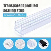 Perfil de Plástico/PVC Transparente Moderno y Duradero con Tiras de Goma Selladas para Bloquear el Agua para Puertas y Ventanas