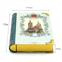 Boîte en métal rectangulaire personnalisée en gros avec couvercle à charnière pour bonbons, café, biscuits, chocolat, emballage cadeau personnalisé