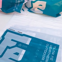Sac d'emballage pour vêtements biodégradable avec fermeture éclair coulissante personnalisée PLA PBAT GRS vérifié Emballage de colis imperméable Sac imprimé pour vêtements