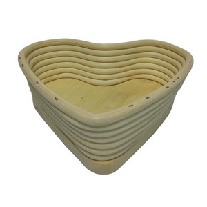 Đan Tay Hình Trái Tim Mây <span class=keywords><strong>Banneton</strong></span> Giỏ Bánh Mì Chứng Minh Giỏ Lên Men Với Đáy Gỗ - Product Image 5