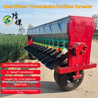Esparcidor de Fertilizante de Acero Inoxidable Remolcado por Tractor de Cuatro Ruedas, Diseño Reforzado, Modelo Agrícola de Alta Gama, Garantía de 4 Años