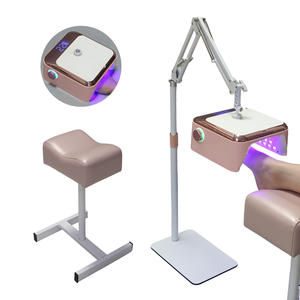 Wholesale 54W Cordless Uv Led Nail Lamp Rechargeable for Feet <strong>Pedicure</strong> Lamp <strong>Dryer</strong> with 360&deg; Rotatable Stand and <strong>Pedicure</strong> Stool - Product Image 1
