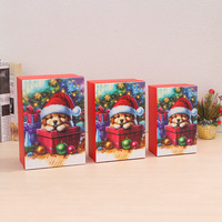 Boîte cadeau de Noël en gros avec couvercle et base imprimés scintillants, revêtement UV et gaufrage pour cadeau