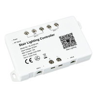 Contrôleur d'éclairage d'escalier professionnel pour application, 2 fils, PLC DC24V, 16/20 marches, capteur de mouvement sur ligne principale pour bandes LED d'éclairage d'escalier