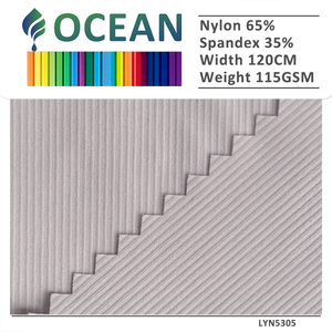 65% Nylon 35% Spandex 40G Tissu en tricot côtelé vertical de haut calibre 115GSM Interlock ultra-extensible pour soutiens-gorge - Product Image 2