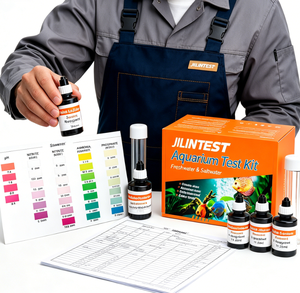 Kit de Prueba de Agua para <span class=keywords><strong>Acuario</strong></span> 5 en 1 con Reactivo Activo para Amoníaco, pH, PO4, <span class=keywords><strong>NO3</strong></span>, <span class=keywords><strong>NO2</strong></span> - Product Image 1